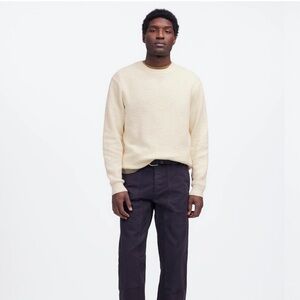 New Madewell crewneck waffle knit sweater